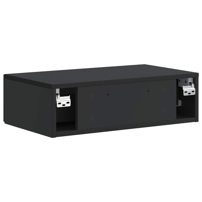 Masă laterală montată pe perete Negru 59 x 34,5 x 17 cm - WALTI WALTI