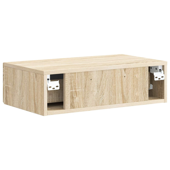 Masă laterală montată pe perete Stejar Sonoma 59 x 34,5 x 17 cm - WALTI WALTI