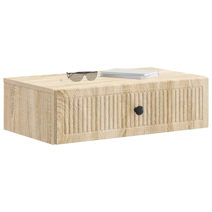 Masă laterală montată pe perete Stejar Sonoma 59 x 34,5 x 17 cm - WALTI WALTI