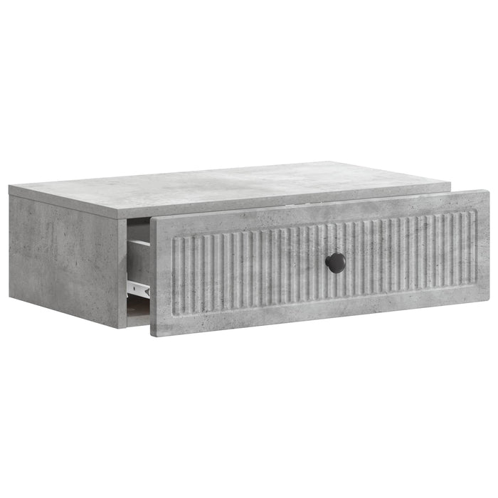 Masă laterală montată pe perete Gri Beton 59 x 34,5 x 17 cm - WALTI WALTI