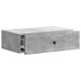 Masă laterală montată pe perete Gri Beton 59 x 34,5 x 17 cm - WALTI WALTI