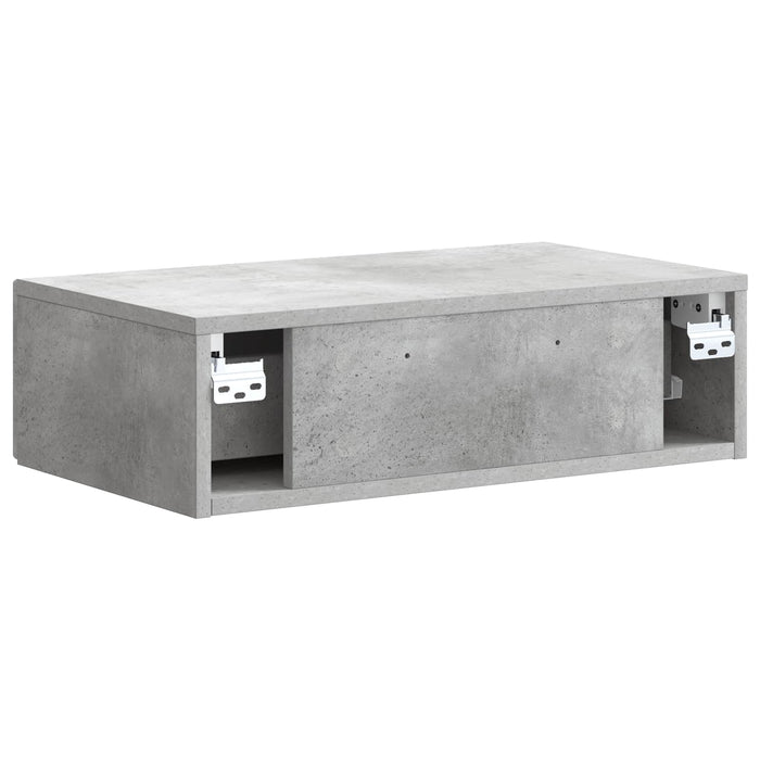 Masă laterală montată pe perete Gri Beton 59 x 34,5 x 17 cm - WALTI WALTI