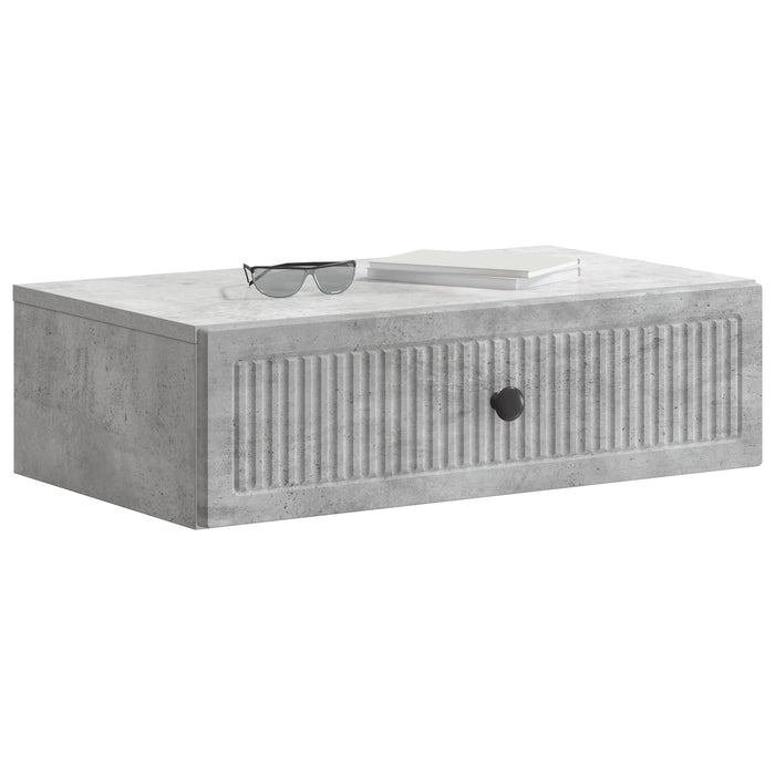 Masă laterală montată pe perete Gri Beton 59 x 34,5 x 17 cm - WALTI WALTI