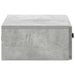 Masă laterală montată pe perete Gri Beton 59 x 34,5 x 17 cm - WALTI WALTI