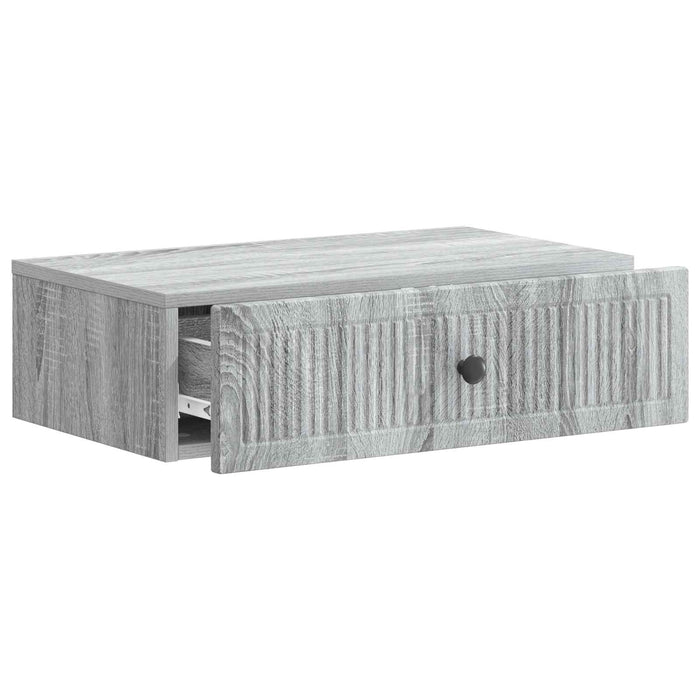 Masă laterală montată pe perete Sonoma gri 59 x 34,5 x 17 cm - WALTI WALTI