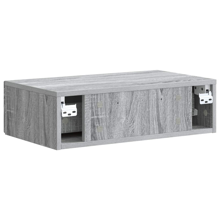 Masă laterală montată pe perete Sonoma gri 59 x 34,5 x 17 cm - WALTI WALTI