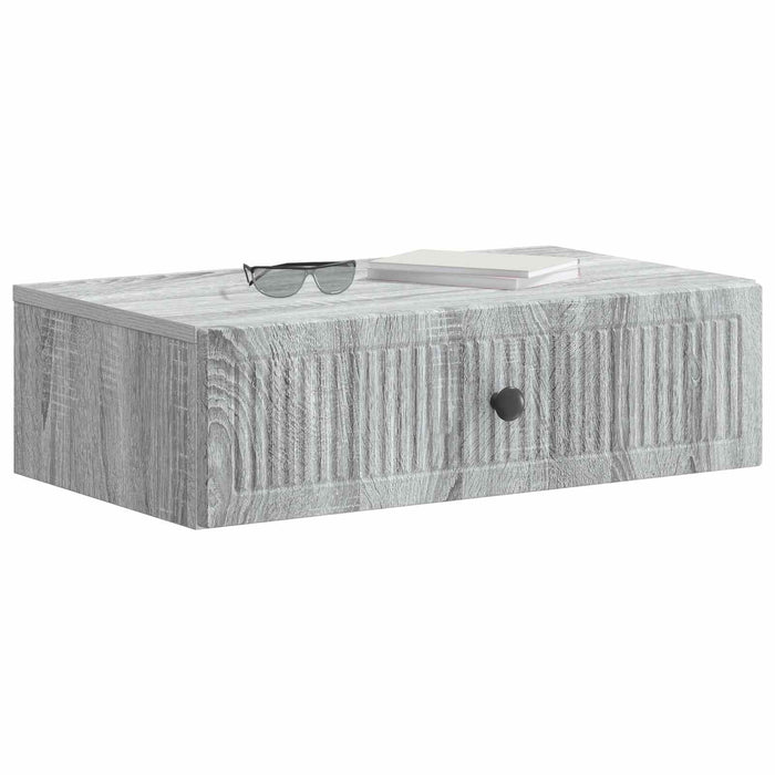 Masă laterală montată pe perete Sonoma gri 59 x 34,5 x 17 cm - WALTI WALTI