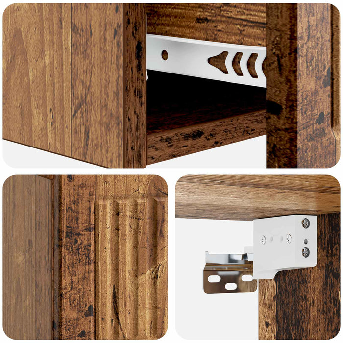 Masă laterală montată pe perete Lemn vechi 59 x 34,5 x 17 cm - WALTI WALTI