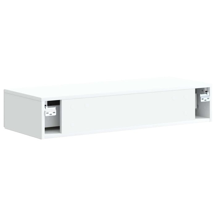 Masă laterală montată pe perete Alb 87,5 x 34,5 x 17 cm - WALTI WALTI