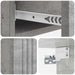Masă laterală montată pe perete Gri Beton 87,5 x 34,5 x 17 cm - WALTI WALTI