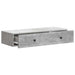 Masă laterală montată pe perete Gri Beton 87,5 x 34,5 x 17 cm - WALTI WALTI