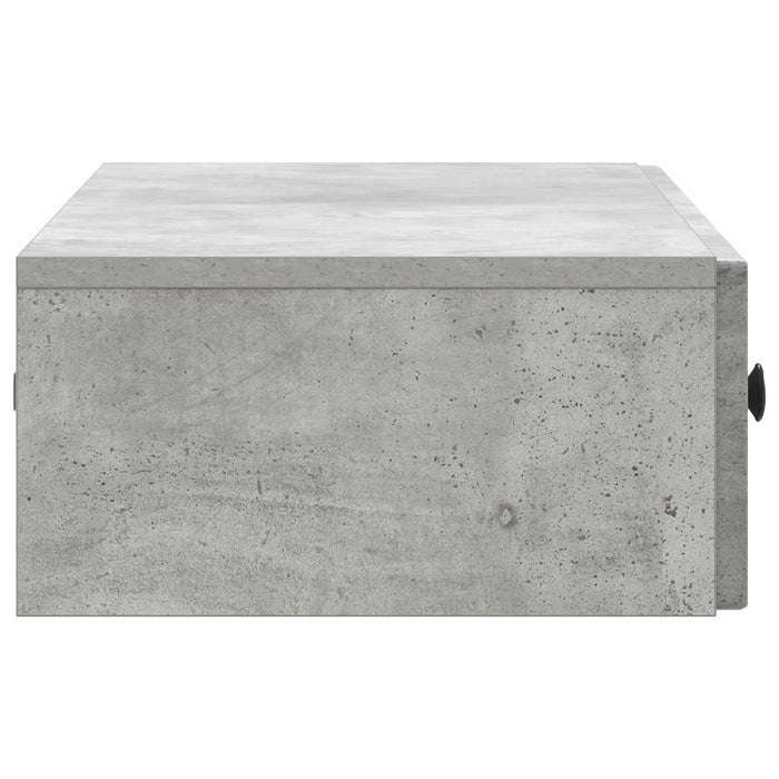 Masă laterală montată pe perete Gri Beton 87,5 x 34,5 x 17 cm - WALTI WALTI