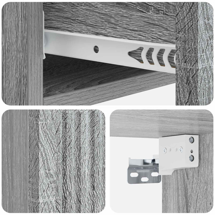 Masă laterală montată pe perete Sonoma gri 87,5 x 34,5 x 17 cm - WALTI WALTI