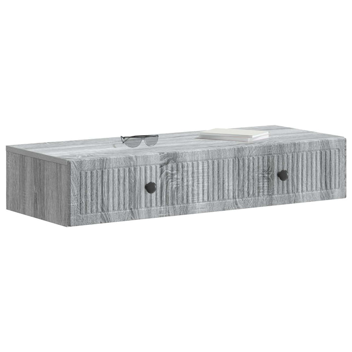 Masă laterală montată pe perete Sonoma gri 87,5 x 34,5 x 17 cm - WALTI WALTI