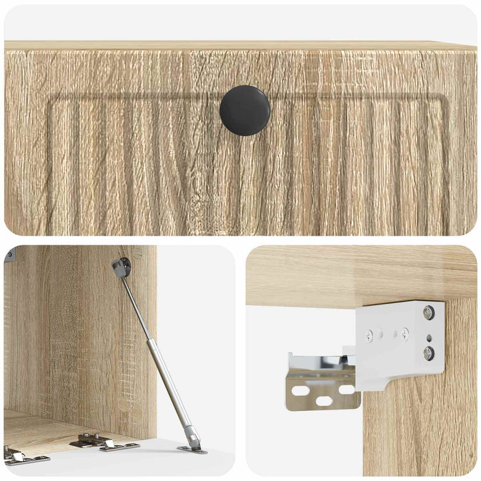Oglindă TV montată pe perete Stejar Sonoma 59,5 x 41 x 30 cm - WALTI WALTI