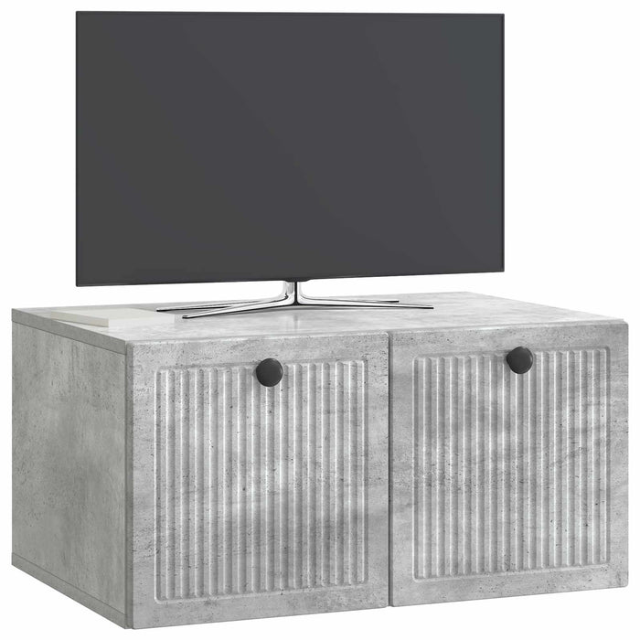 Oglindă TV montată pe perete Gri Beton 59,5 x 41 x 30 cm - WALTI WALTI