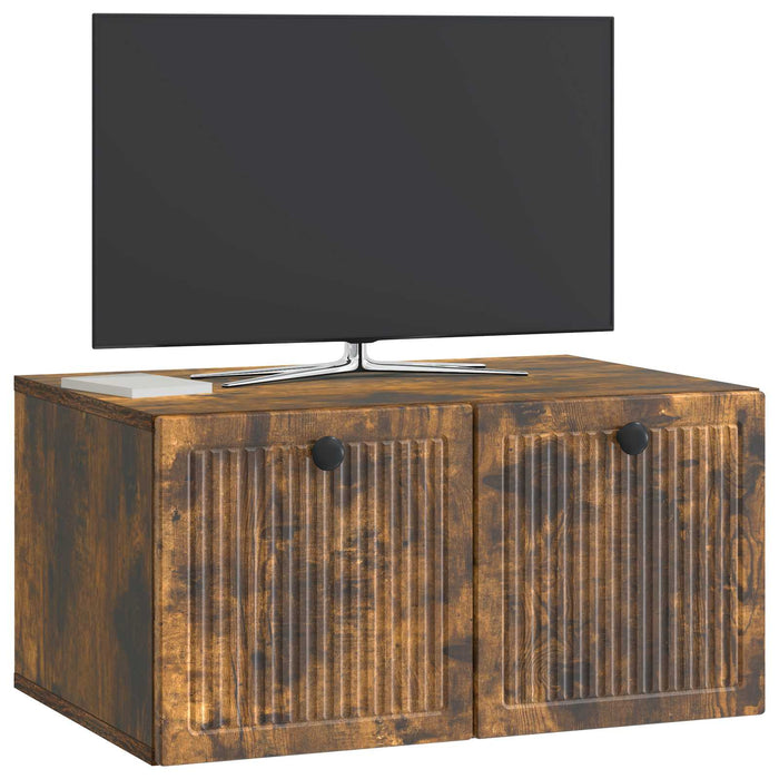 Oglindă TV montată pe perete Stejar fumuriu 59,5 x 41 x 30 cm - WALTI WALTI