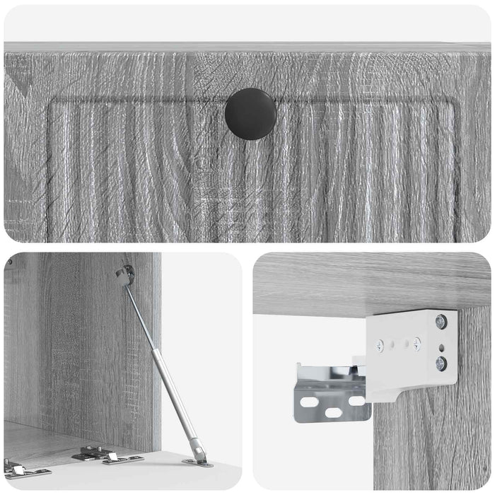 Oglindă TV montată pe perete Sonoma gri 59,5 x 41 x 30 cm - WALTI WALTI