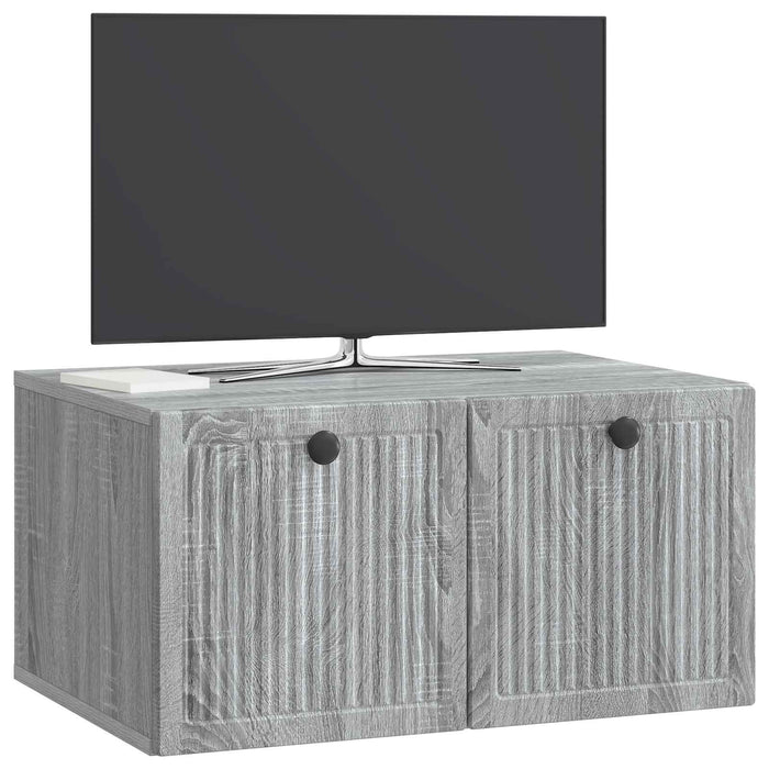 Oglindă TV montată pe perete Sonoma gri 59,5 x 41 x 30 cm - WALTI WALTI