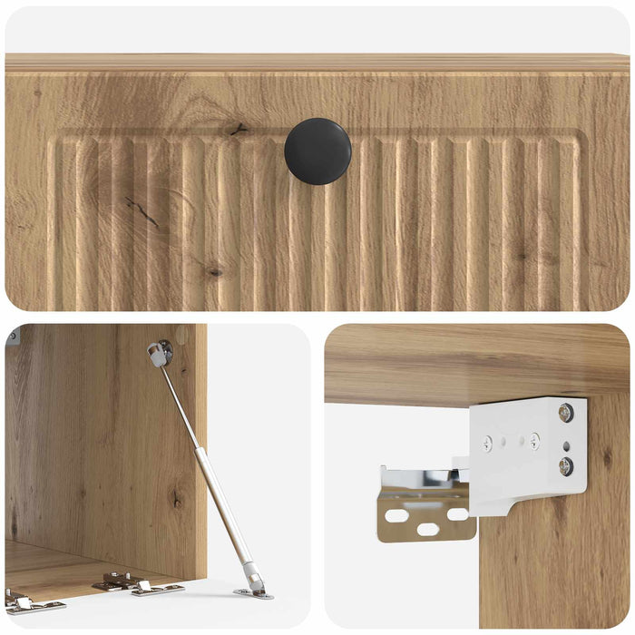 Oglindă TV montată pe perete Stejar Artizanal 59,5 x 41 x 30 cm - WALTI WALTI