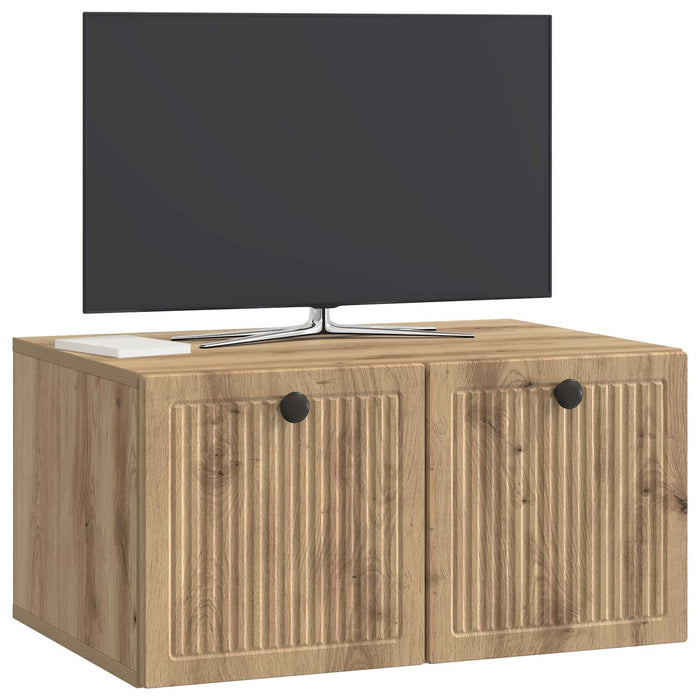 Oglindă TV montată pe perete Stejar Artizanal 59,5 x 41 x 30 cm - WALTI WALTI