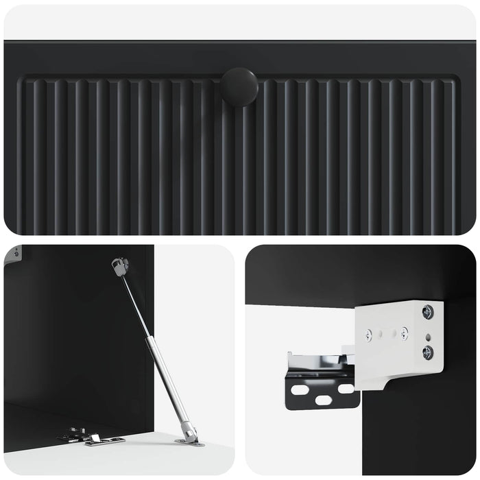 Oglindă TV montată pe perete Pe perete Negru 78,5 x 41 x 30 cm - WALTI WALTI