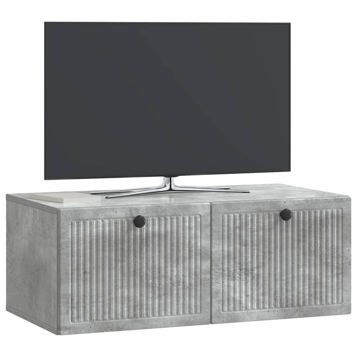 Oglindă TV montată pe perete Gri Beton 78,5 x 41 x 30 cm - WALTI WALTI