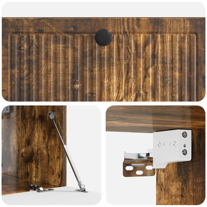 Oglindă TV montată pe perete Stejar fumuriu 78,5 x 41 x 30 cm - WALTI WALTI