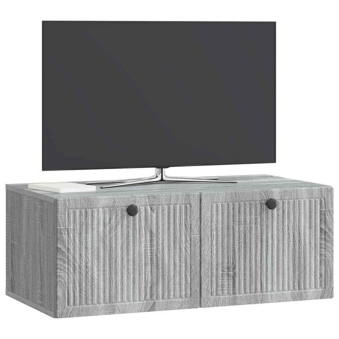 Oglindă TV montată pe perete Sonoma gri 78,5 x 41 x 30 cm - WALTI WALTI