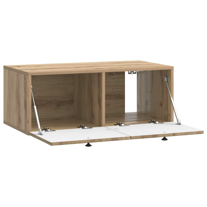 Oglindă TV montată pe perete Stejar Artizanal 78,5 x 41 x 30 cm - WALTI WALTI