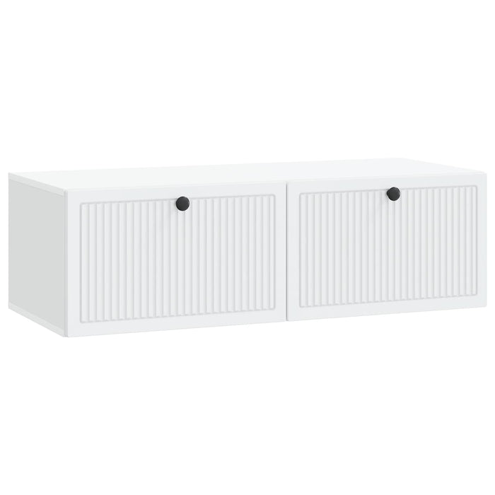 Oglindă TV montată pe perete Alb 98 x 41 x 30 cm Lemn prelucrat - WALTI WALTI
