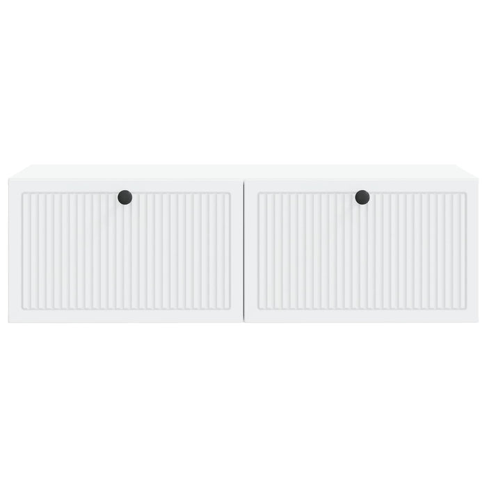 Oglindă TV montată pe perete Alb 98 x 41 x 30 cm Lemn prelucrat - WALTI WALTI