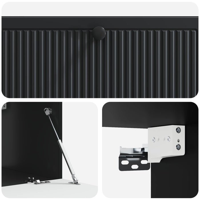 Oglindă TV montată pe perete Pe perete Negru 98 x 41 x 30 cm - WALTI WALTI