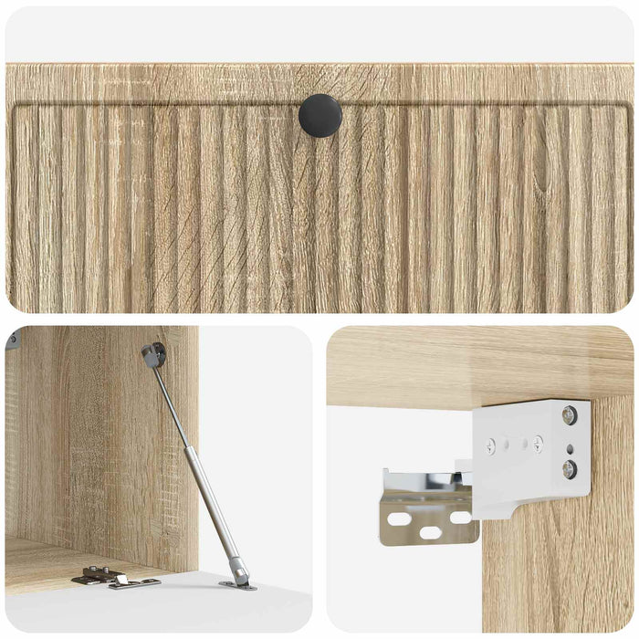 Oglindă TV montată pe perete Stejar Sonoma 98 x 41 x 30 cm - WALTI WALTI