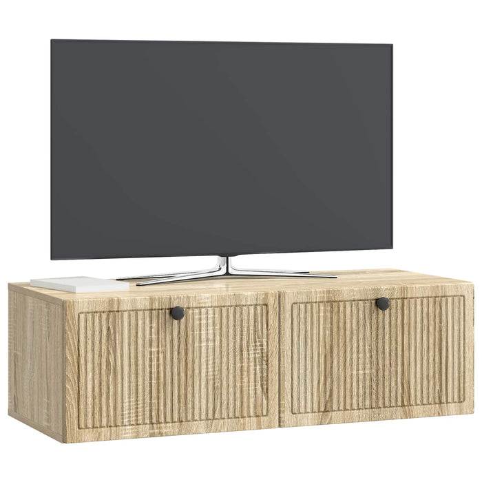 Oglindă TV montată pe perete Stejar Sonoma 98 x 41 x 30 cm - WALTI WALTI