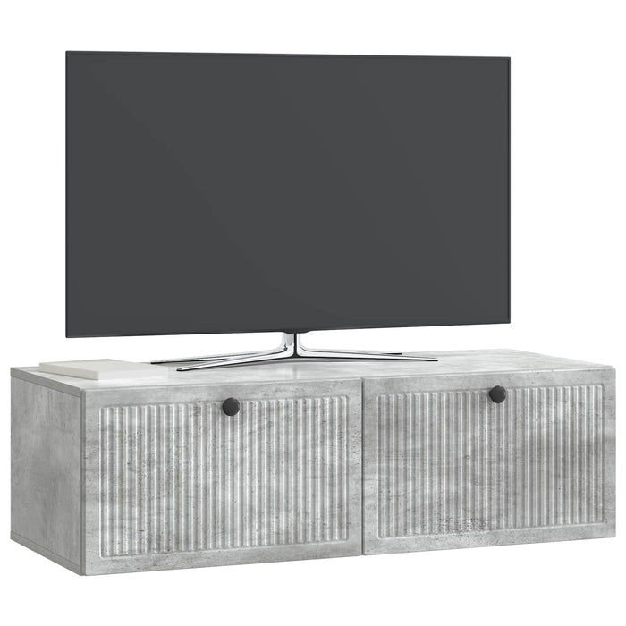 Oglindă TV montată pe perete Gri Beton 98 x 41 x 30 cm - WALTI WALTI