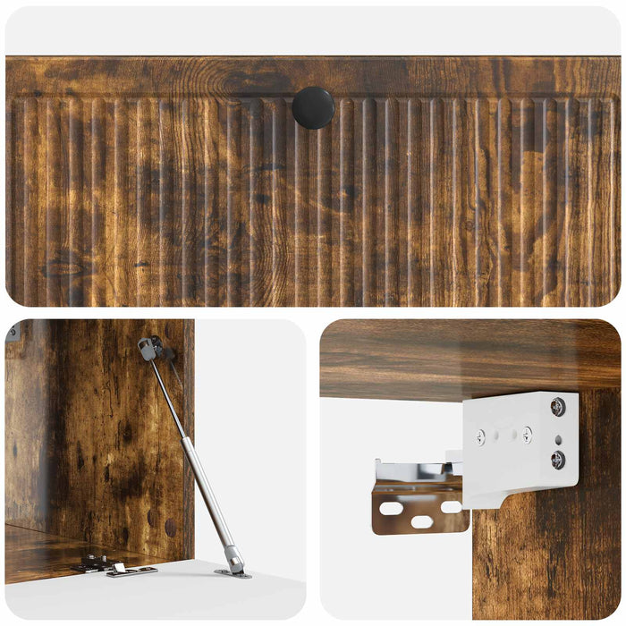 Oglindă TV montată pe perete Stejar fumuriu 98 x 41 x 30 cm - WALTI WALTI