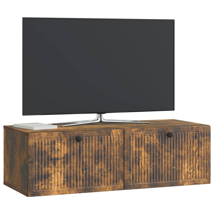 Oglindă TV montată pe perete Stejar fumuriu 98 x 41 x 30 cm - WALTI WALTI