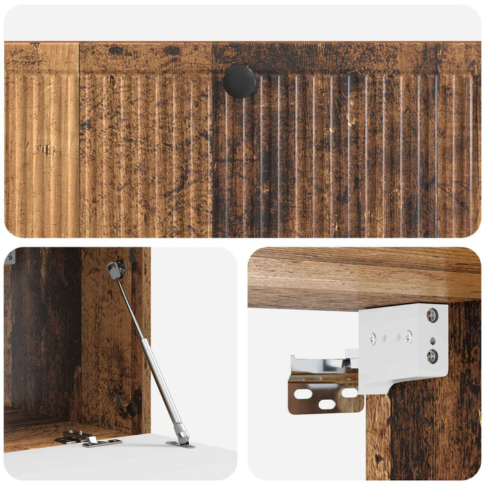 Oglindă TV montată pe perete Lemn vechi 98 x 41 x 30 cm - WALTI WALTI