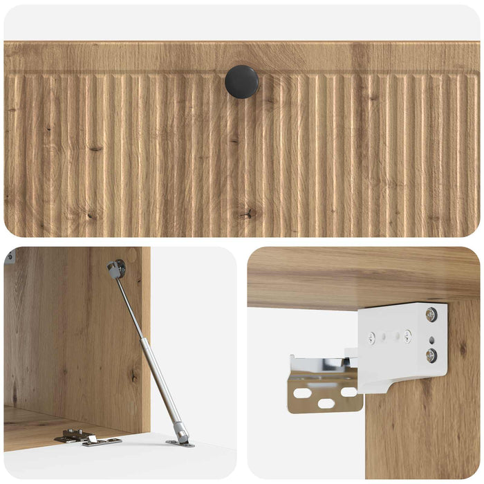 Oglindă TV montată pe perete Stejar Artizanal 98 x 41 x 30 cm - WALTI WALTI