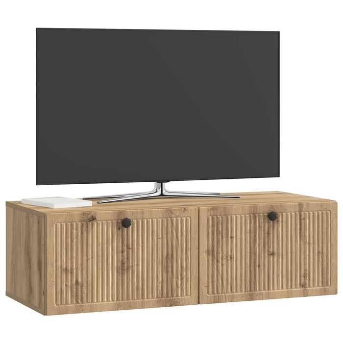 Oglindă TV montată pe perete Stejar Artizanal 98 x 41 x 30 cm - WALTI WALTI