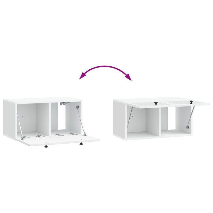Oglindă TV montată pe perete Pe perete Alb 59,5 x 31 x 30 cm - WALTI WALTI