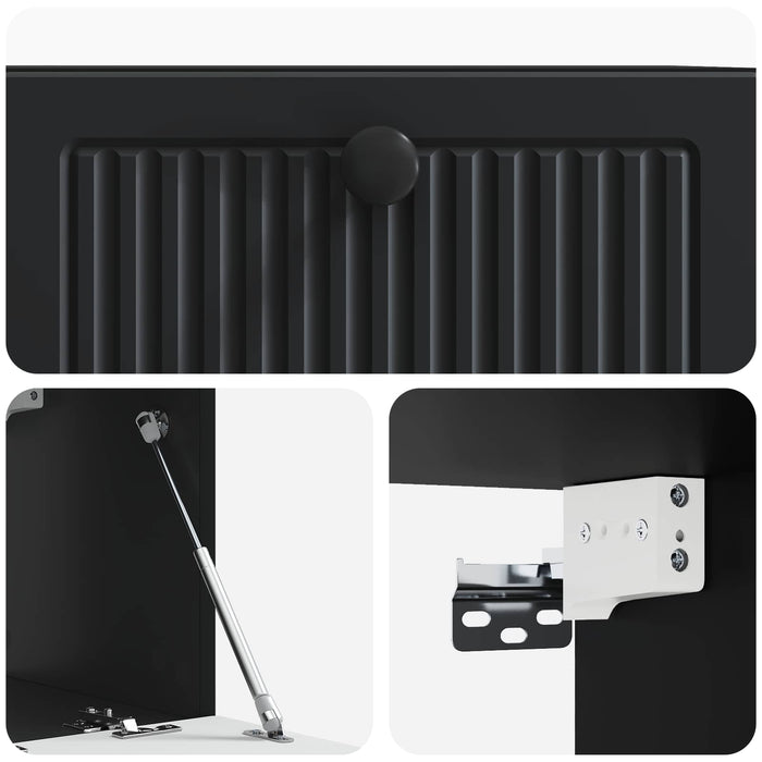 Oglindă TV montată pe perete Pe perete Negru 59,5 x 31 x 30 cm - WALTI WALTI