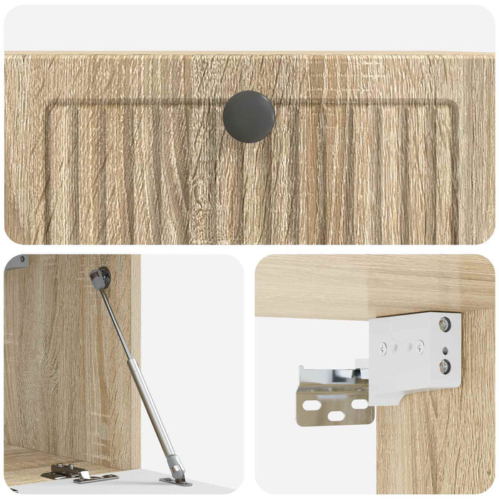 Oglindă TV montată pe perete Stejar Sonoma 59,5 x 31 x 30 cm - WALTI WALTI