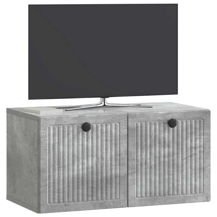 Oglindă TV montată pe perete Gri Beton 59,5 x 31 x 30 cm - WALTI WALTI