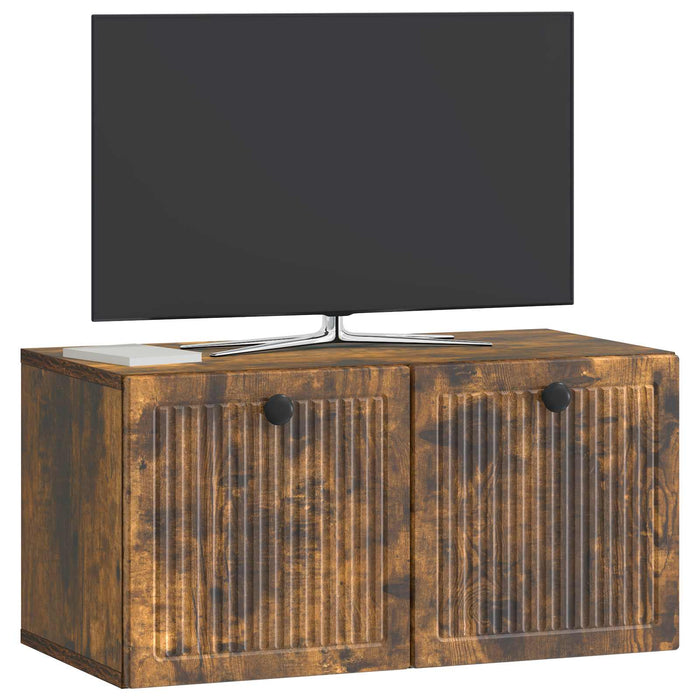 Oglindă TV montată pe perete Stejar fumuriu 59,5 x 31 x 30 cm - WALTI WALTI