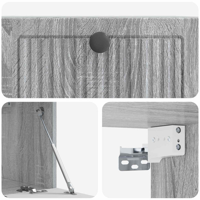Oglindă TV montată pe perete Sonoma gri 59,5 x 31 x 30 cm - WALTI WALTI