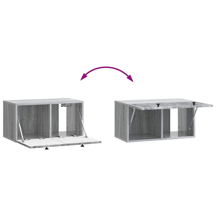 Oglindă TV montată pe perete Sonoma gri 59,5 x 31 x 30 cm - WALTI WALTI