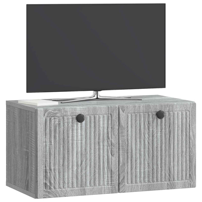 Oglindă TV montată pe perete Sonoma gri 59,5 x 31 x 30 cm - WALTI WALTI