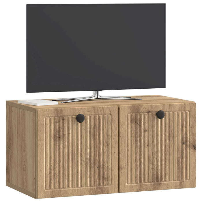 Oglindă TV montată pe perete Stejar Artizanal 59,5 x 31 x 30 cm - WALTI WALTI